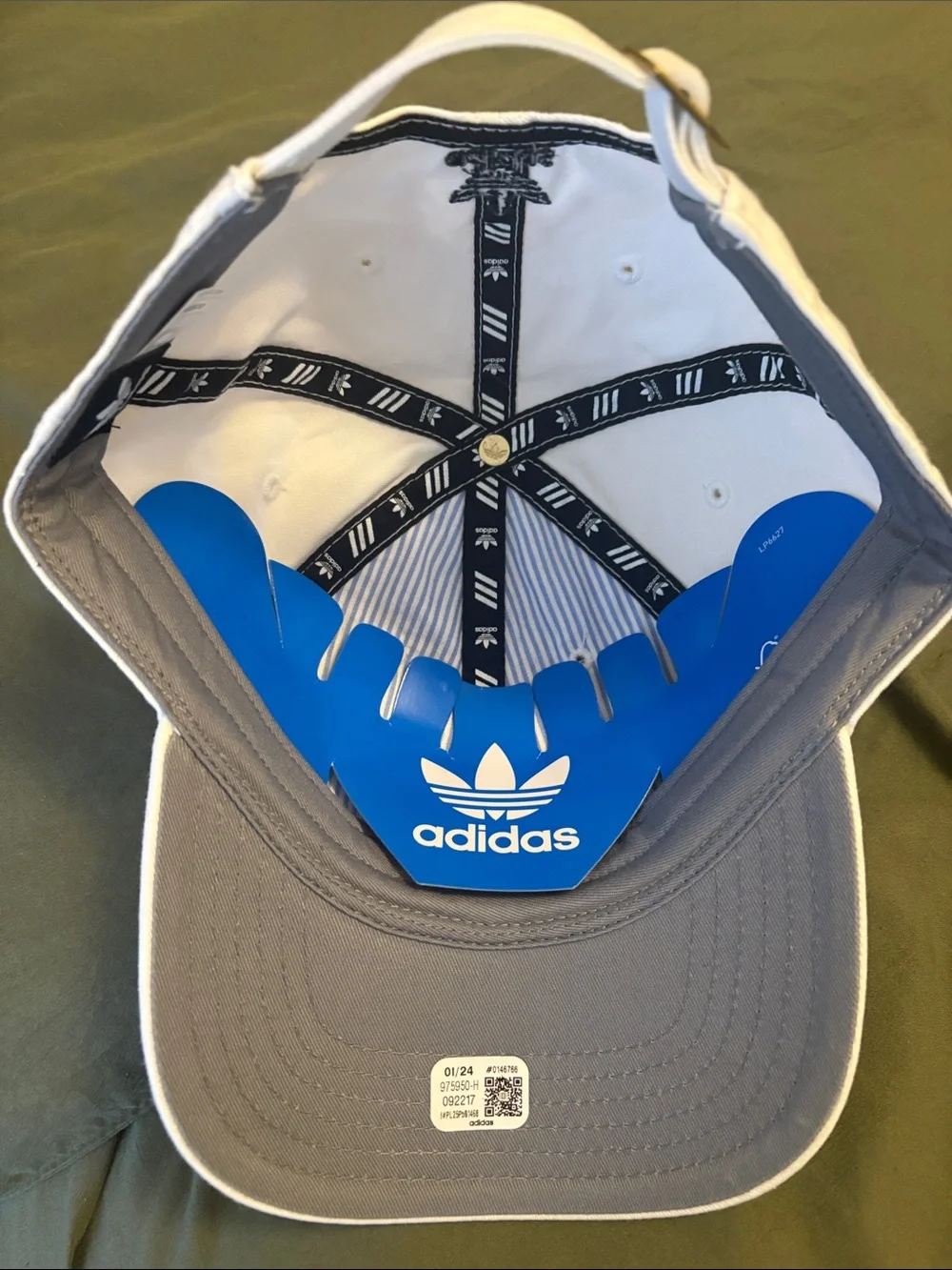 adidas White Cap with Black Trefoil Logo